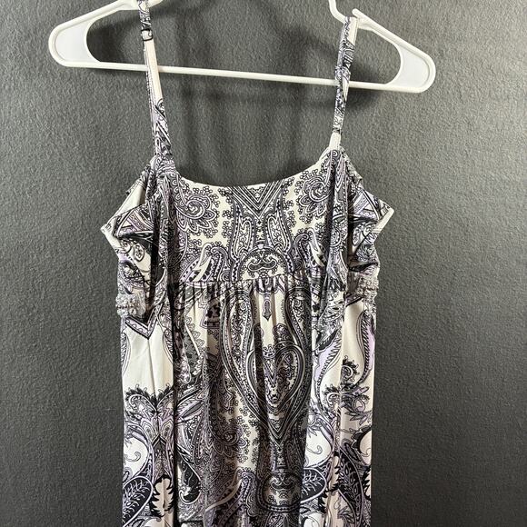 vtg y2k women milkmaid maxi dress medium beaded fairy grunge boho western - Picture 5 of 6